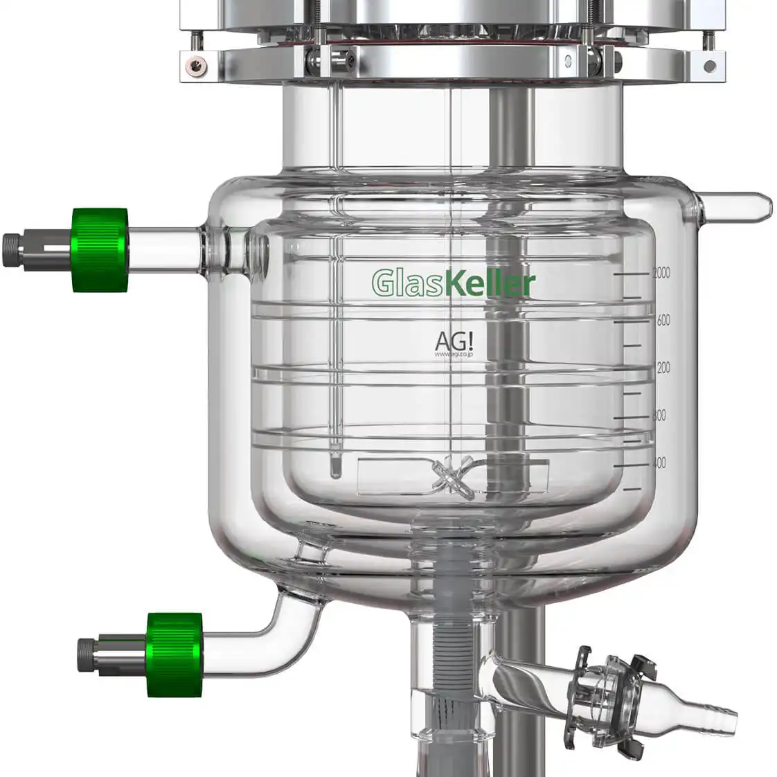 glass reactor ring baffle vessel by GlasKeller